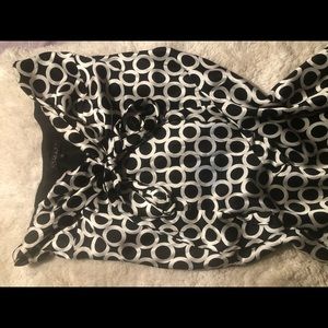 Strapless black and sliver Laundry dress.